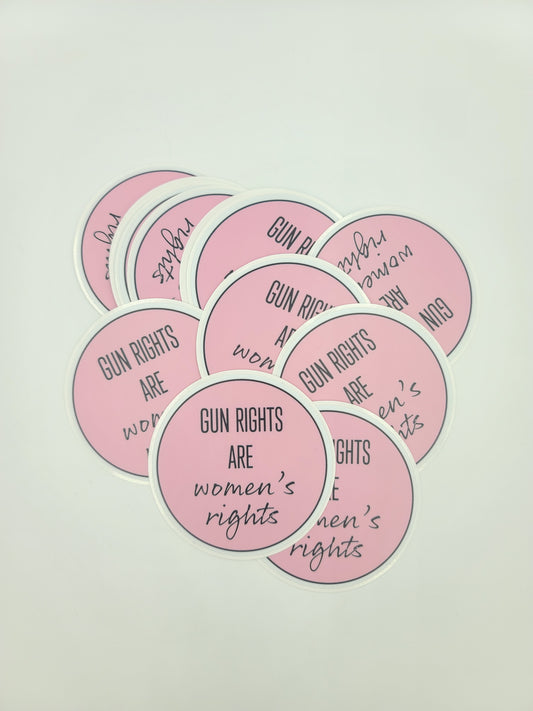 "Women's Rights Are Gun Rights" Sticker Southern Bullets