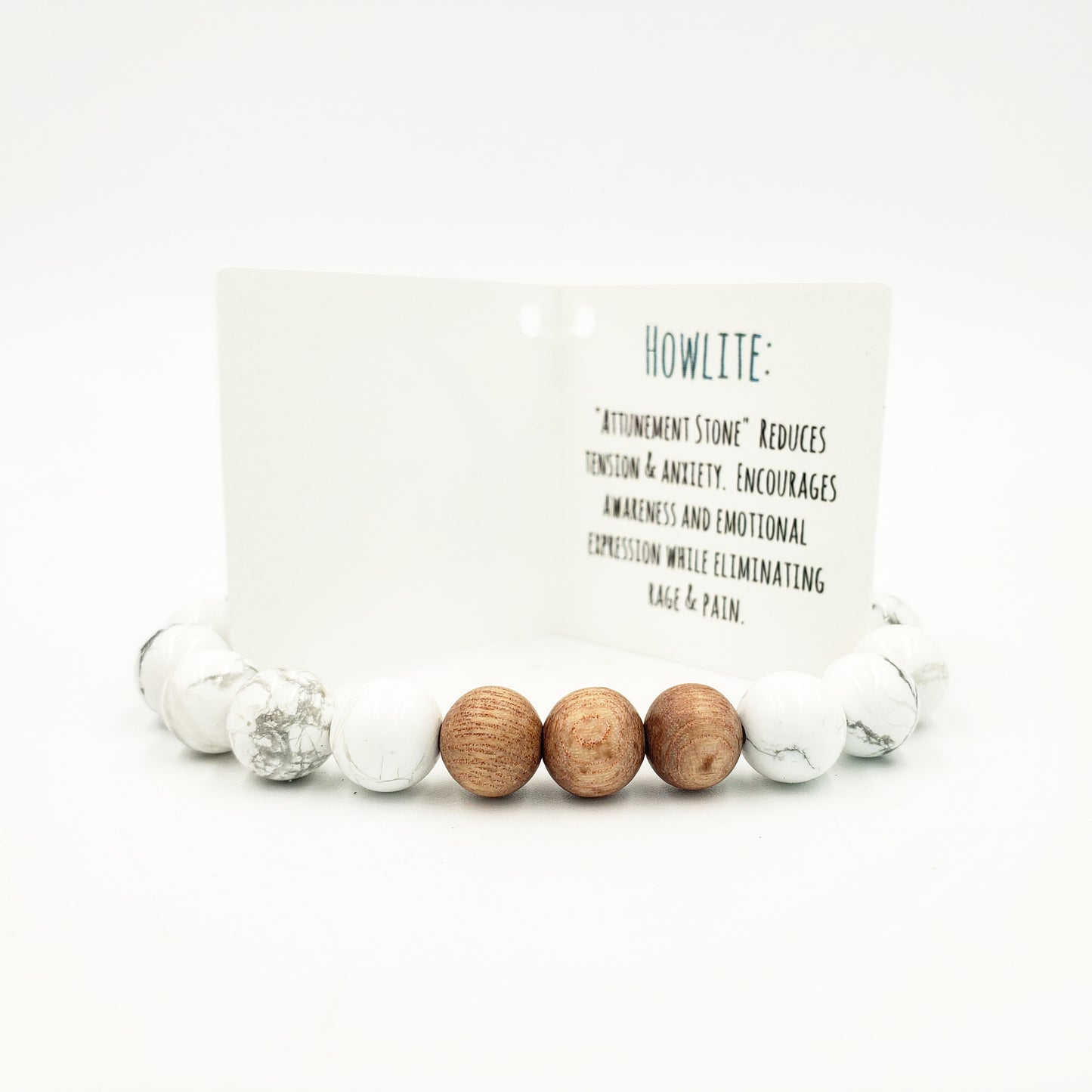Howlite & Rose Wood Bracelet Southern Bullets
