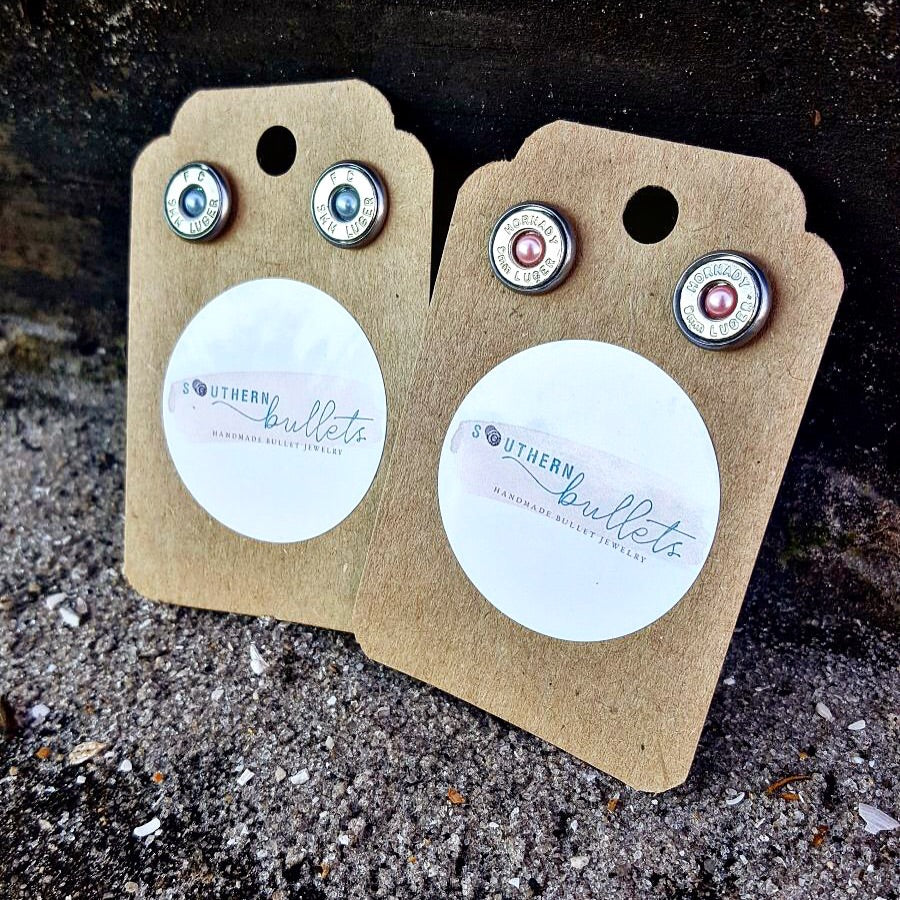 9mm  Bullet Earring Studs Southern Bullets