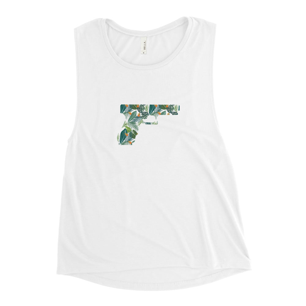 Ladies’ "Tropic Glock" Muscle Tank Southern Bullets