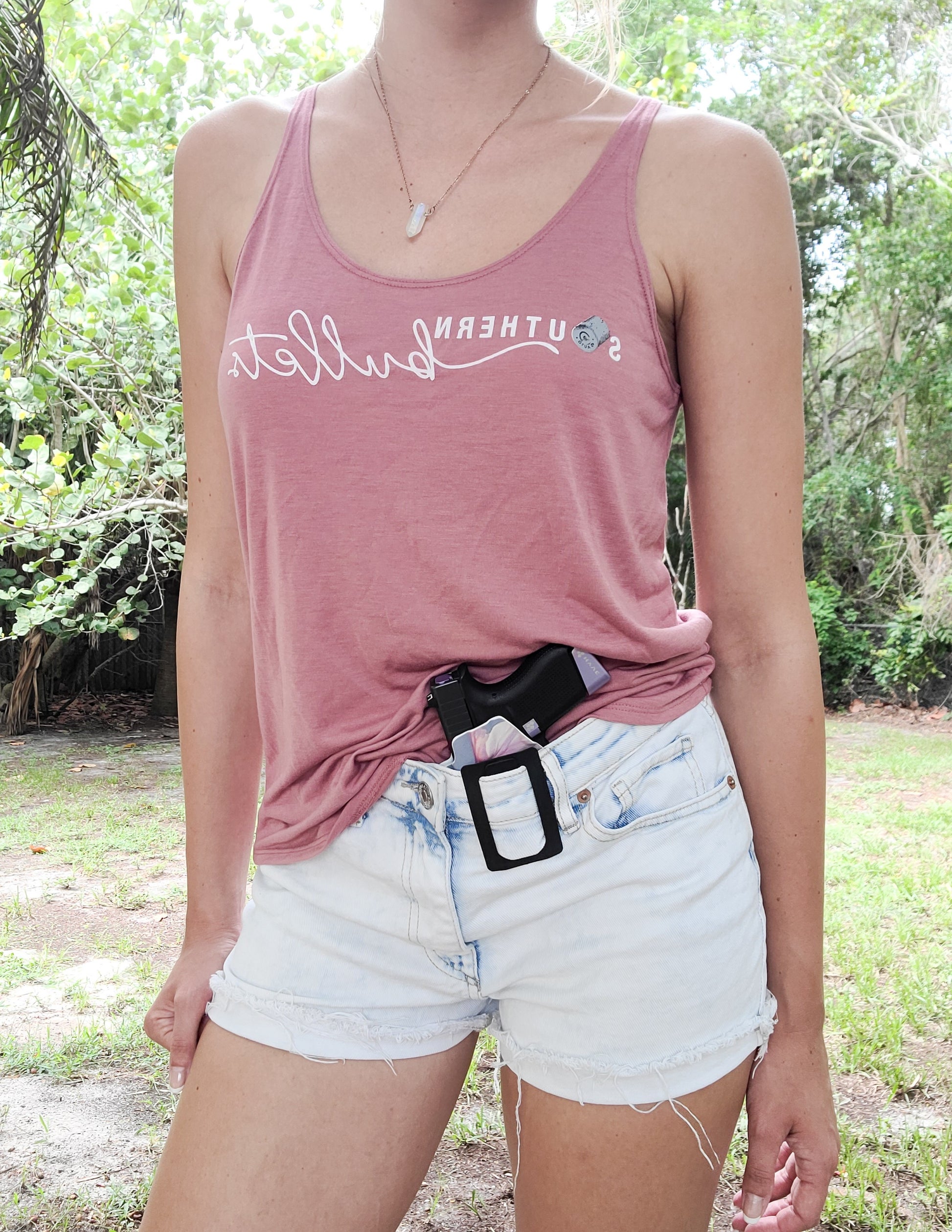 Southern Bullets CCW Tank Top - MAUVE Southern Bullets