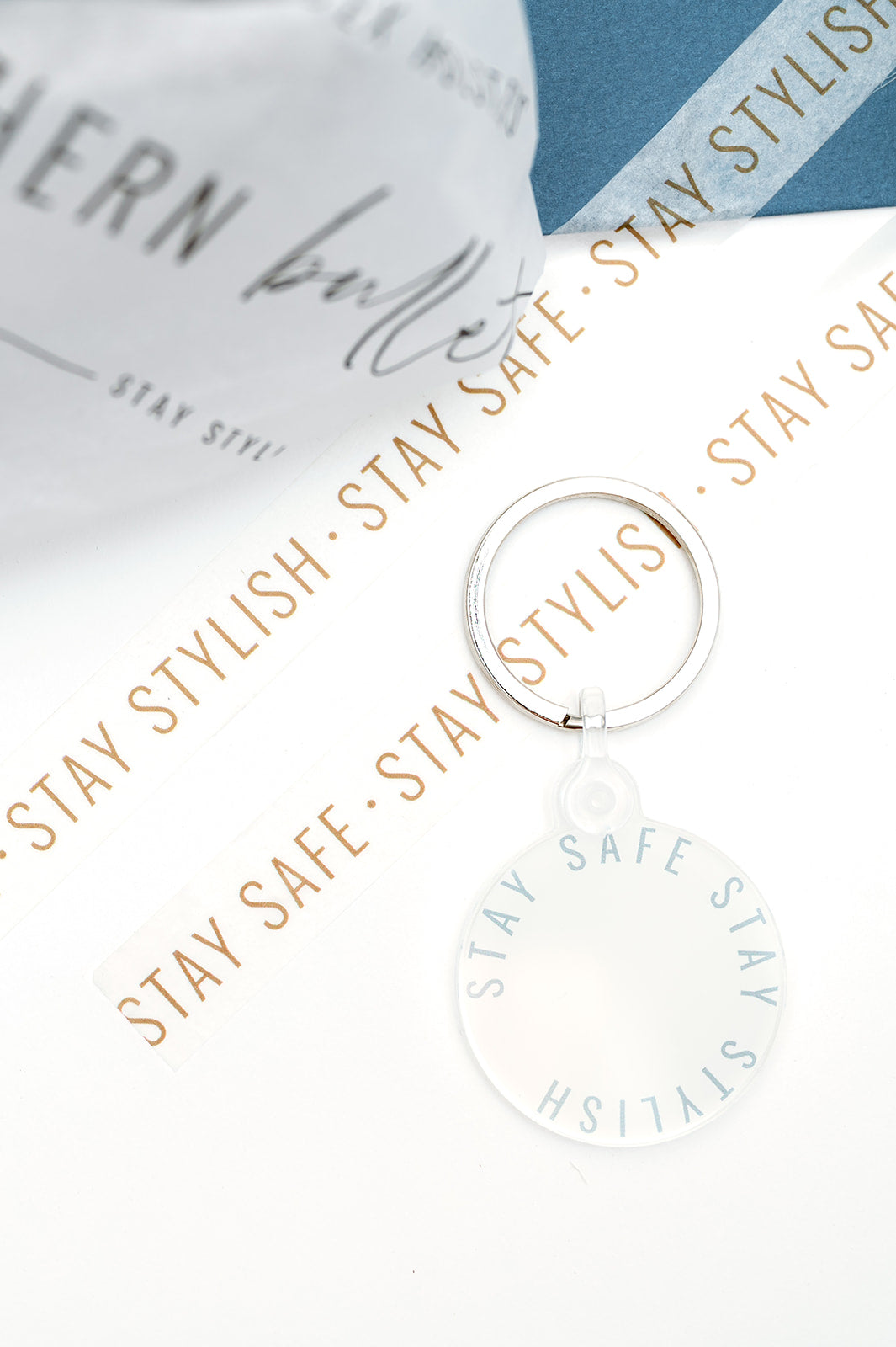 "Stay Safe, Stay Stylish" Keychain