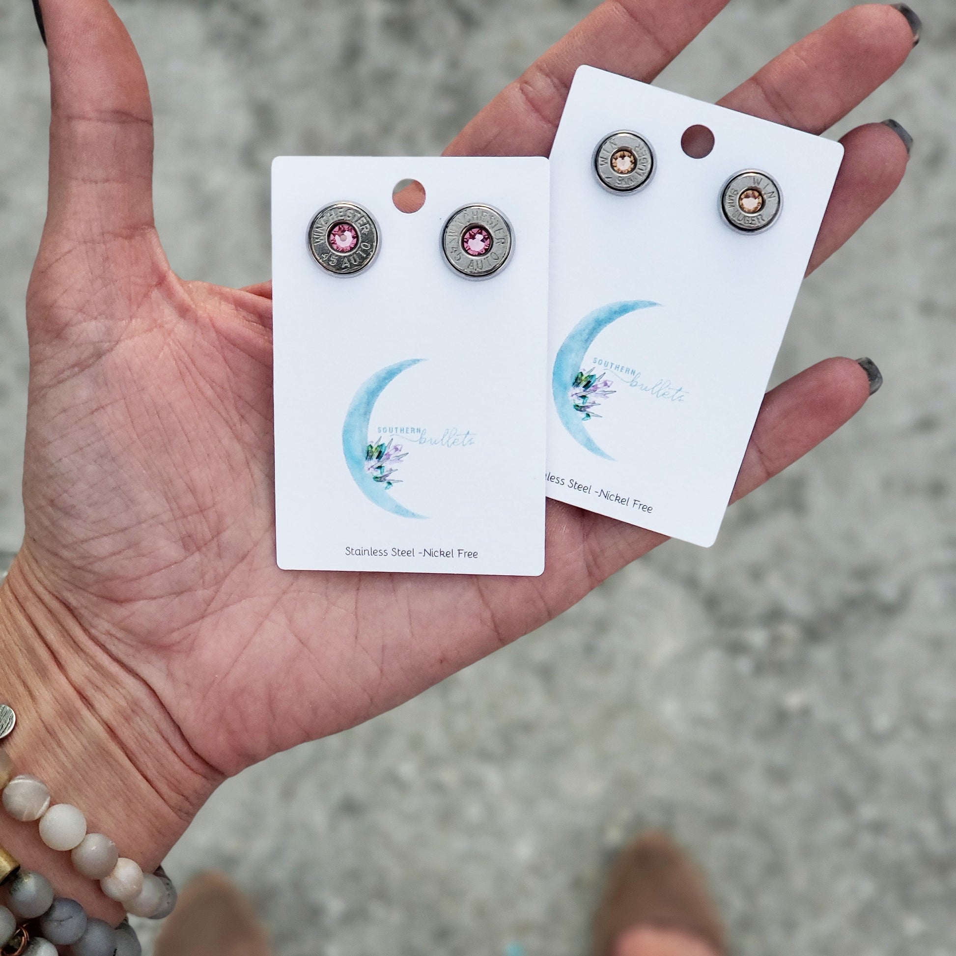 9mm  Bullet Earring Studs Southern Bullets
