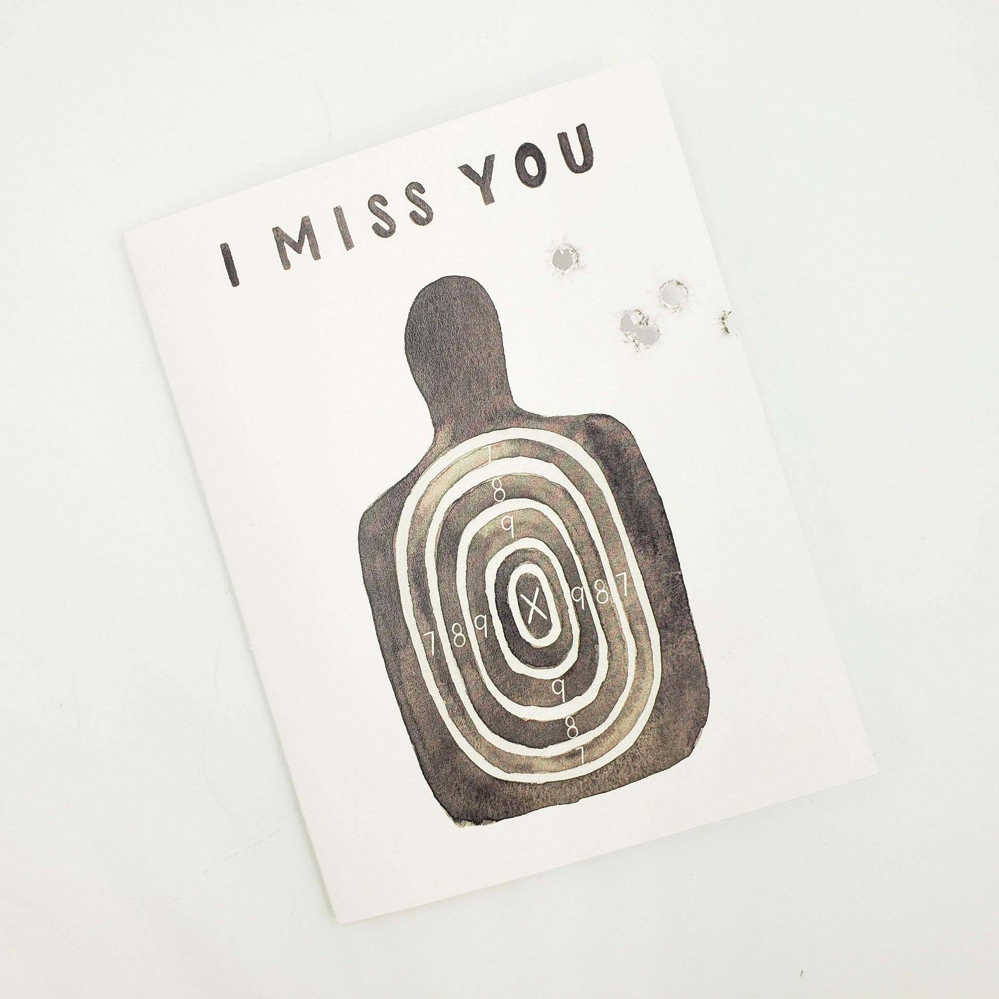 "I Miss You" Hand Shot Greeting Card Southern Bullets