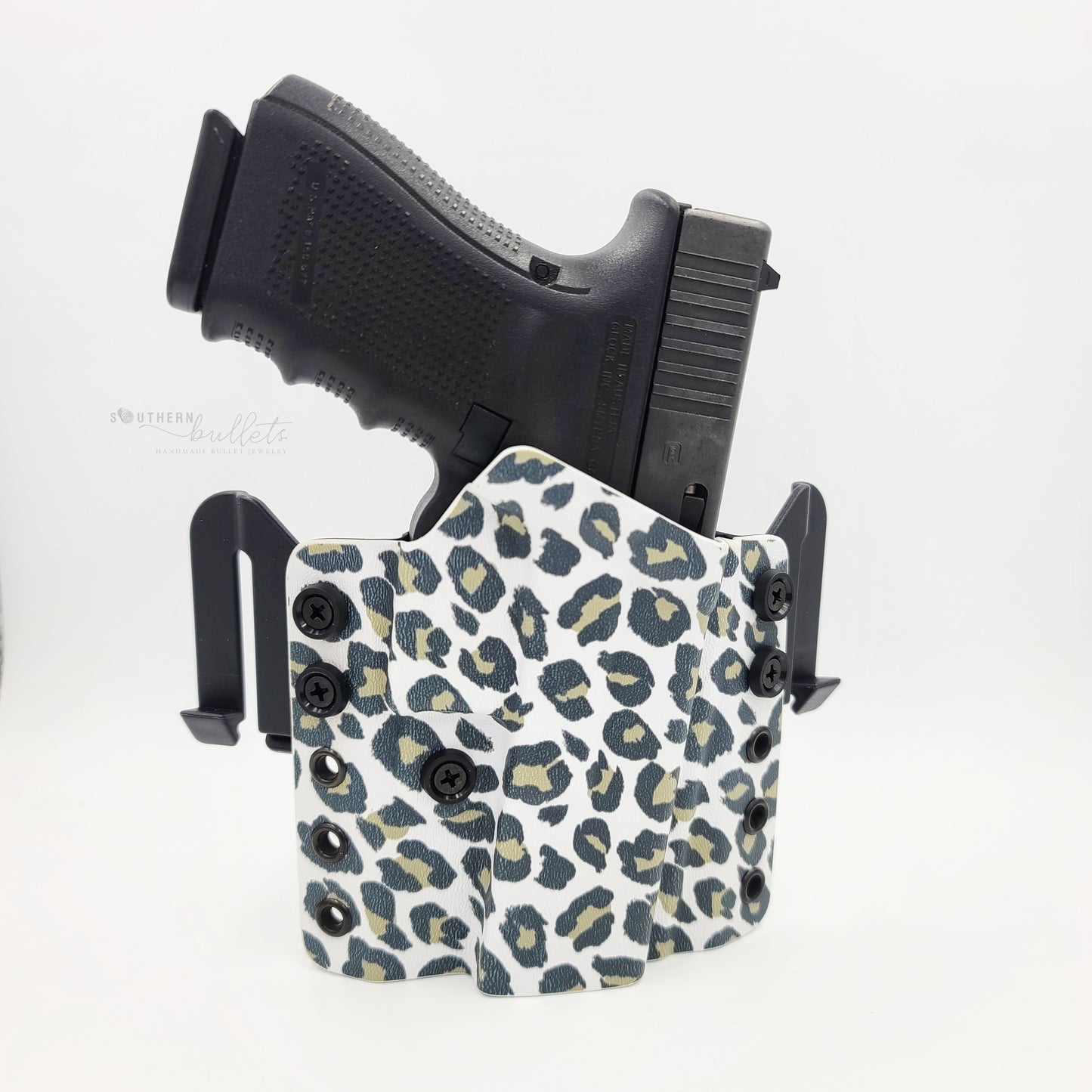 Leopard Print Kydex Wingman OWB Holster Southern Bullets