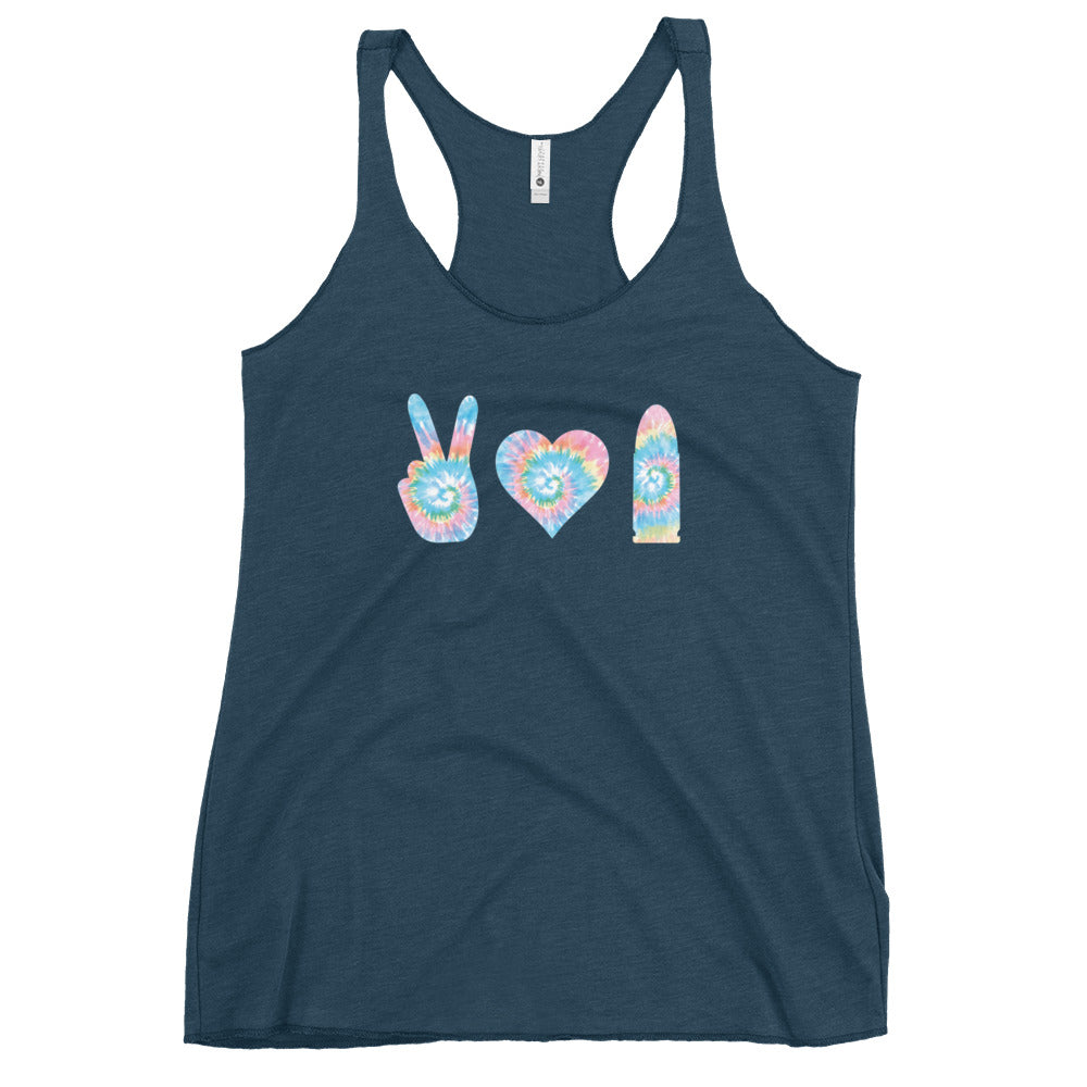 "Peace, Love & Pew" Women's Racerback Tank Southern Bullets
