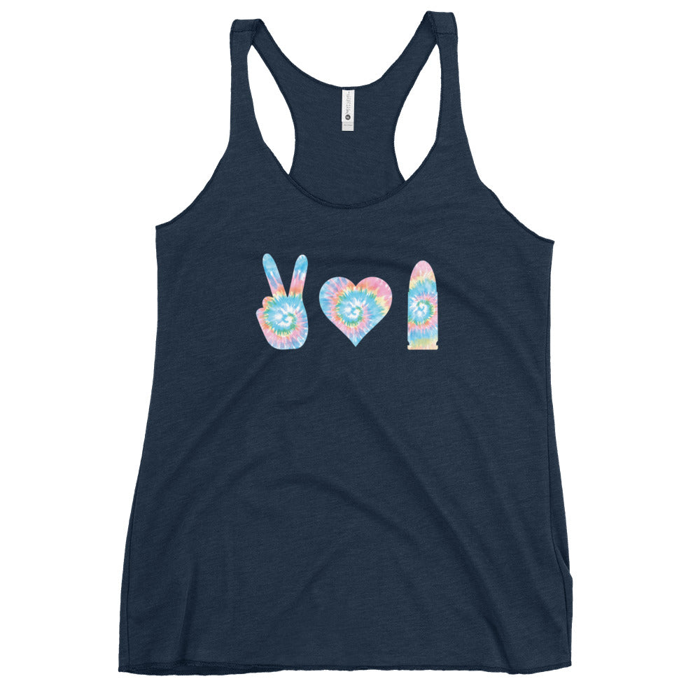 "Peace, Love & Pew" Women's Racerback Tank Southern Bullets